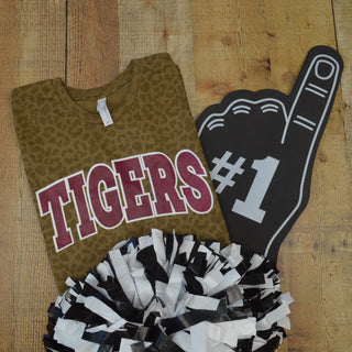 Martinez Tigers - Arch with Animal Print T-Shirt