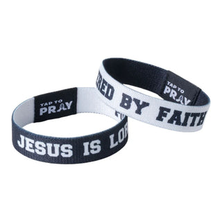Jesus is Lord Powered by Faith - Tap to Pray Wristband