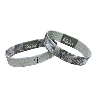 Cross Camo Smoke - Tap to Pray Wristband