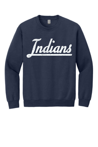 Jim Ned Indians - Script with Tail Crewneck Sweatshirt