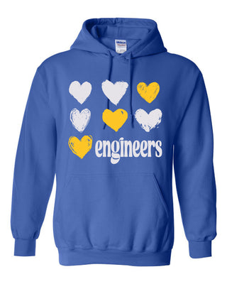Purcell Engineers - Foil Hearts Hoodie