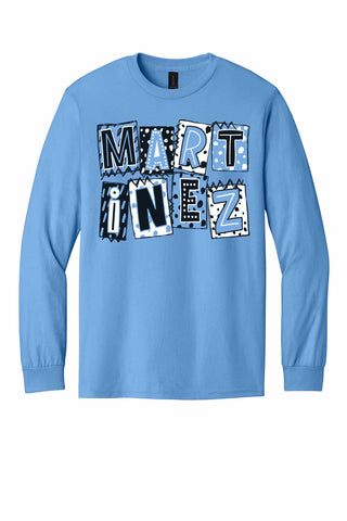 Martinez Mustangs - Scrapbook Box Long Sleeve T-Shirt