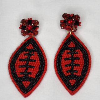 Football w/ Starburst Seed Bead Earrings