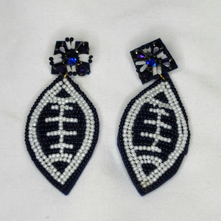 Football w/ Starburst Seed Bead Earrings