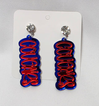 Cooper Cougars - Cougars Mirror Earrings