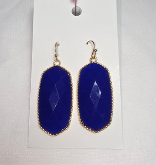 Long Oval Dangle Earrings