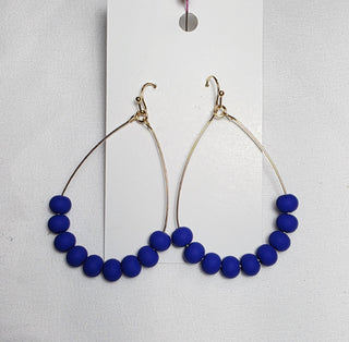 Ball Clay Teardrop Earrings