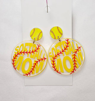 Sport Mom Circle Earrings
