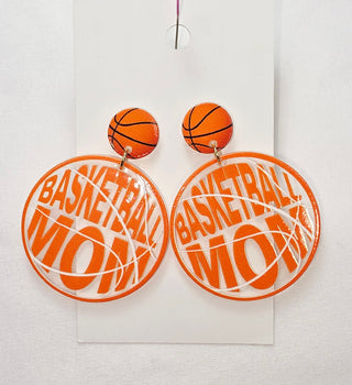 Sport Mom Circle Earrings
