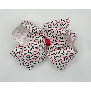 Confetti Print King Bow