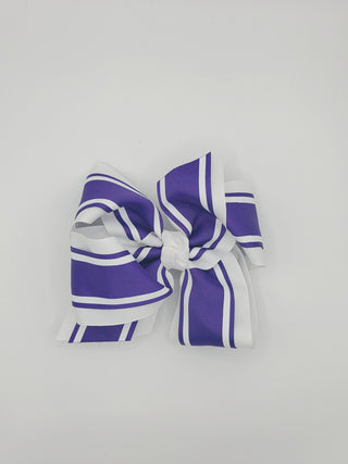 5.5" Layered Striped Bow