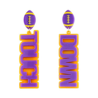 Touch Down Stacked Acrylic Earrings
