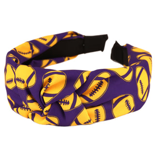 Purple & Gold Football Headband