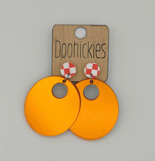 Circle Checkered Earrings