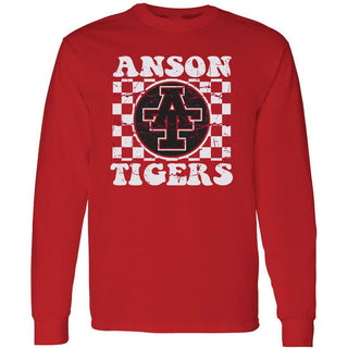 Anson Tigers - Checkered Long Sleeve T-Shirt