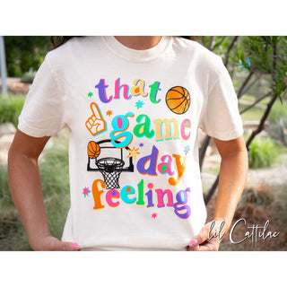 That Game Day Feeling Bright - Basketball Tee