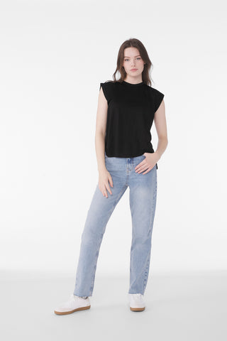 BELLA+CANVAS® Women's Flowy Muscle Tee with Rolled Cuffs BC8804