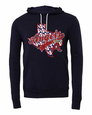 Angels with Glitter on Navy Bella+Canvas - San Antonio Baseball