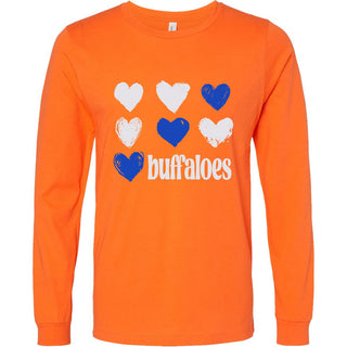 Alcorta Buffaloes - Foil Hearts Long Sleeve T-Shirt