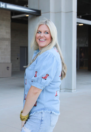 Bailey Boot Short-Sleeve Top