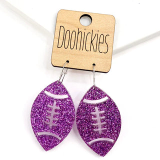 Football Glitter Acrylic Earrings