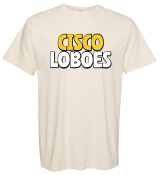Cisco Loboes Bubble Font on Creme - Cisco Loboes Booster Club
