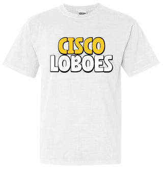 Cisco Loboes Bubble Font on White - Cisco Loboes Booster Club
