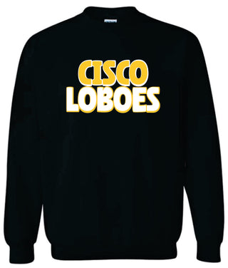 Cisco Loboes Bubble Font on Black - Cisco Loboes Booster Club