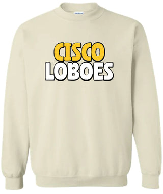 Cisco Loboes Bubble Font on Creme - Cisco Loboes Booster Club