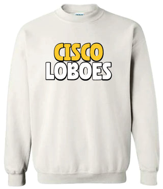 Cisco Loboes Bubble Font on White - Cisco Loboes Booster Club