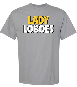 Lady Loboes Bubble Font on Grey - Cisco Loboes Booster Club