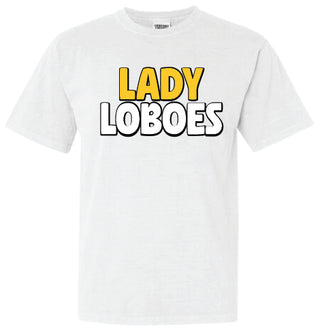 Lady Loboes Bubble Font on White - Cisco Loboes Booster Club