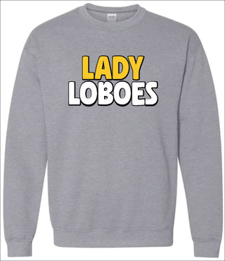 Lady Loboes Bubble Font on Grey - Cisco Loboes Booster Club