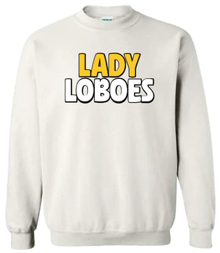 Lady Loboes Bubble Font on White - Cisco Loboes Booster Club