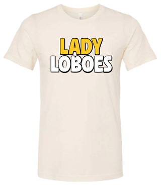 Lady Loboes Bubble Font on Creme - Cisco Loboes Booster Club