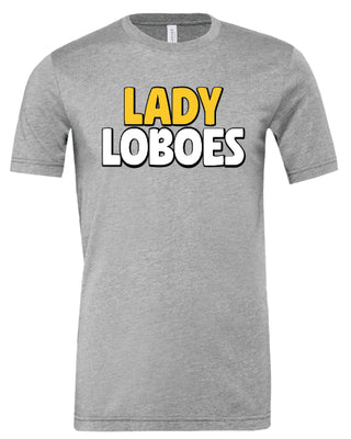 Lady Loboes Bubble Font on Grey - Cisco Loboes Booster Club