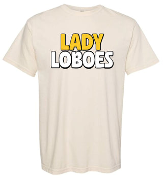 Lady Loboes Bubble Font on Creme - Cisco Loboes Booster Club