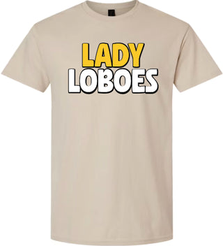 Lady Loboes Bubble Font on Creme - Cisco Loboes Booster Club