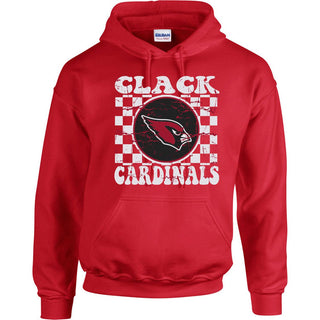 Clack Cardinals - Checkered Hoodie