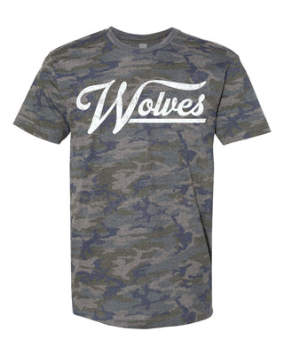 Colorado City Wolves - Script with Tail Camo T-Shirt