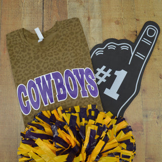 Hardin Simmons University Cowboys - Arch with Animal Print T-Shirt