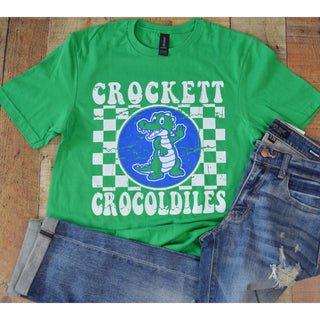 Crockett Crocodiles - Checkered T-Shirt