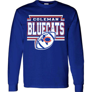Coleman Bluecats - Football Long Sleeve T-Shirt