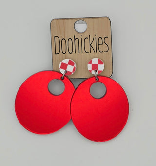 Circle Checkered Earrings