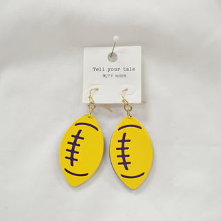 Layered Football Plastic Earrings