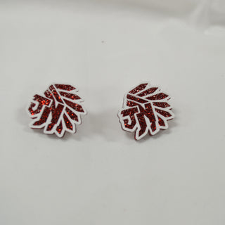 Jim Ned Indians Headdress Acrylic Studs