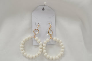 Ball Hoop Dangle Earrings