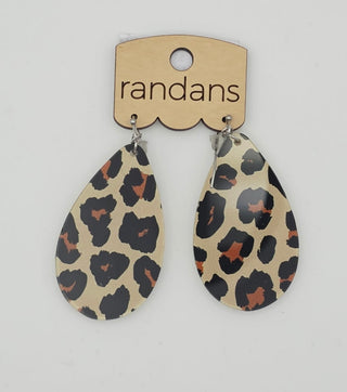 Animal Print Tear Drop Acrylic Earrings