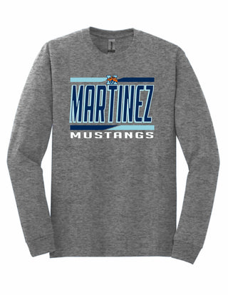 Martinez Mustangs - Split Stripe Long Sleeve T-Shirt