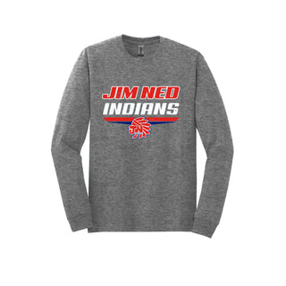Jim Ned Indians - Double Stripe Long Sleeve T-Shirt